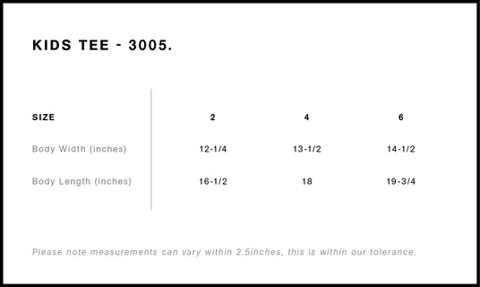 AS Colour 3005 Size Chart