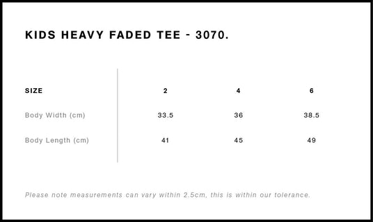 AS Colour 3070 Size Chart