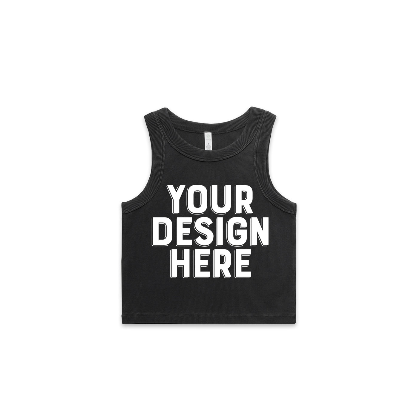 AS Colour Custom Wo's Faded Organic Rib Crop Tank