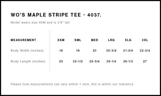 AS Colour 4037 Size Chart