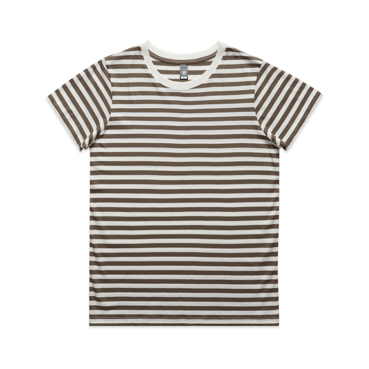 AS Colour Custom Wo's Maple Stripe Tee - 4037 (Natural/Walnut)