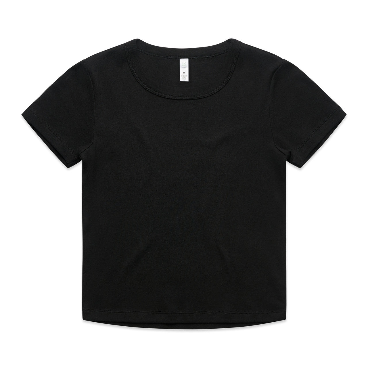 AS Colour Custom Wo's Organic Rib Baby Tee - 4074 (Black)