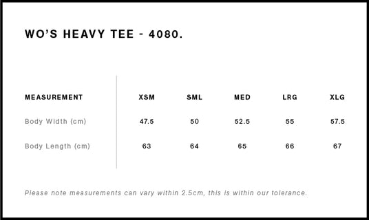 AS Colour 4080 Size Chart