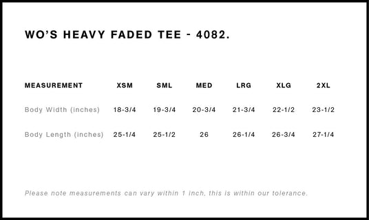 AS Colour 4082 Size Chart