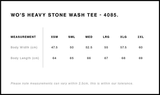 AS Colour 4085 Size Chart
