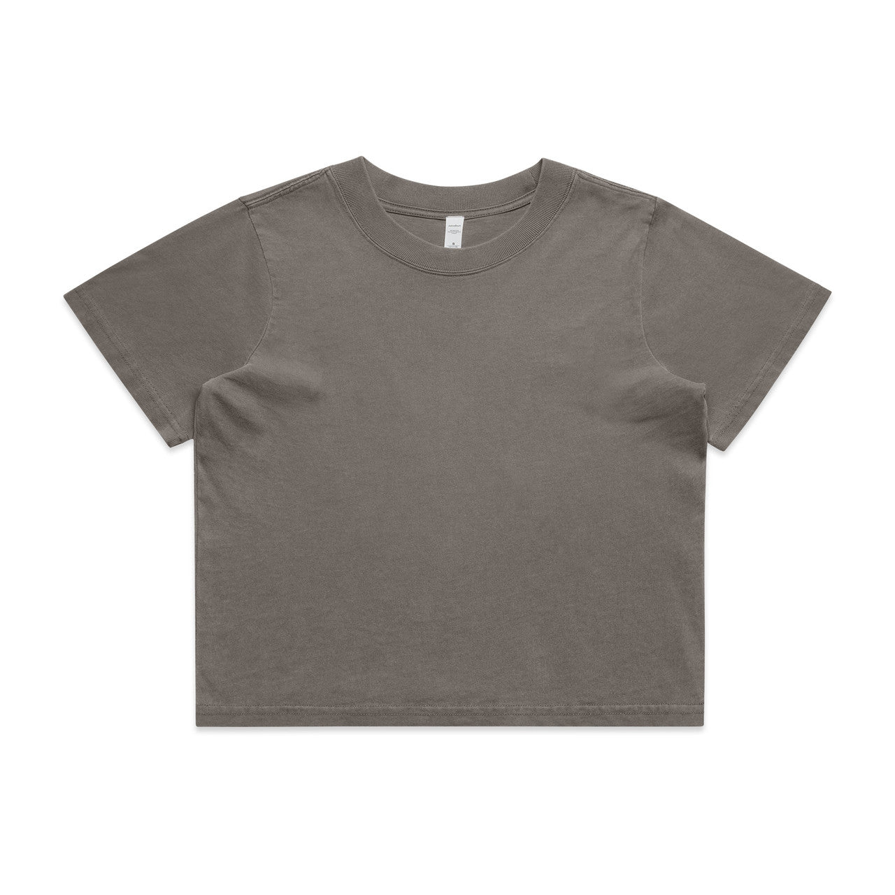 AS Colour Custom Wo's Heavy Faded Crop Tee - 4089 (Faded Grey)
