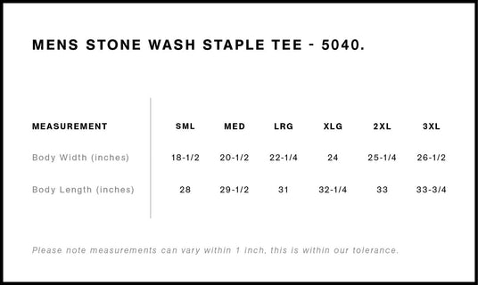 AS Colour 5040 Size Chart