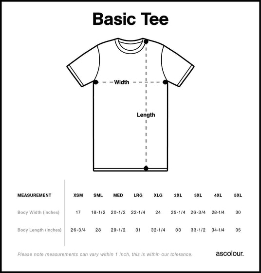 AS Colour 5051 Size Chart