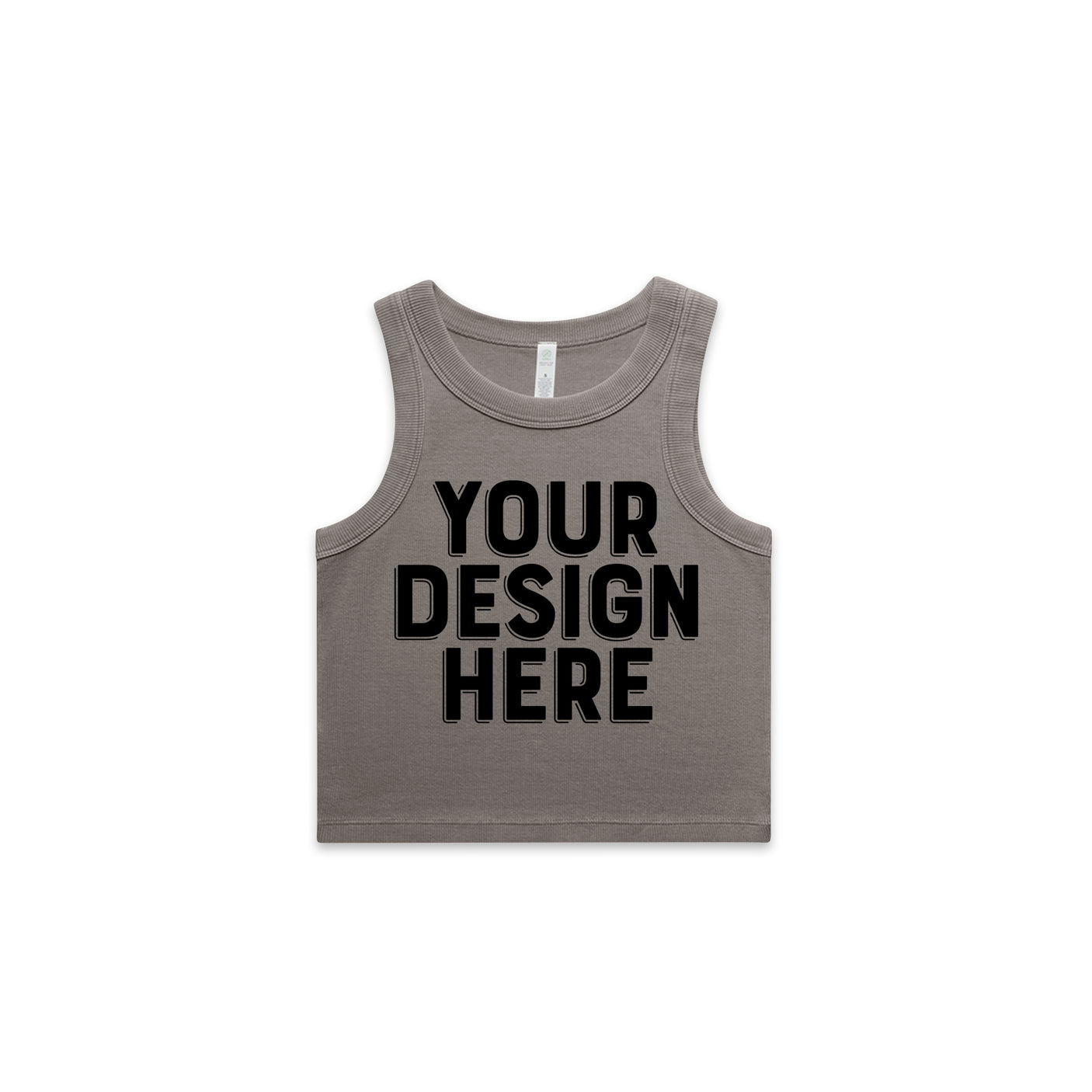 AS Colour Custom Wo's Faded Organic Rib Crop Tank